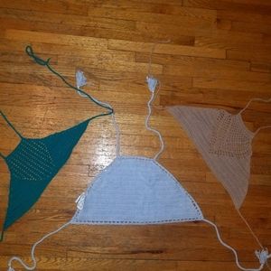 3 pack crochet tops